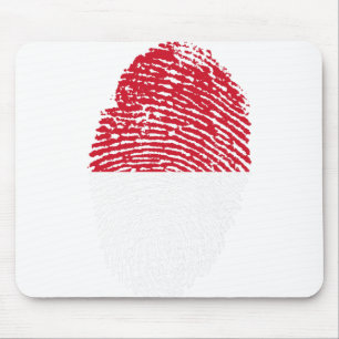 Indonesia Flag Fingerprint Country Pride Mouse Mat