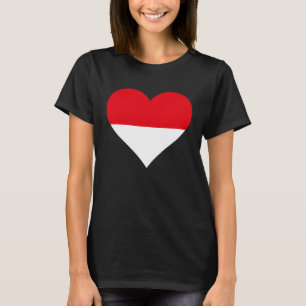 Indonesia Flag Heart Indonesia Gifts Love Indonesi T-Shirt