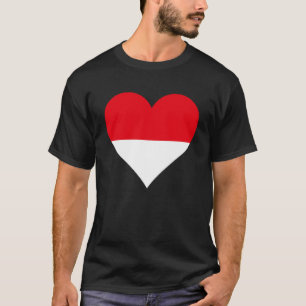 Indonesia Flag Heart Indonesia Gifts Love Indonesi T-Shirt