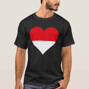Indonesia Flag Heart Indonesia Gifts Love Indonesi T-Shirt