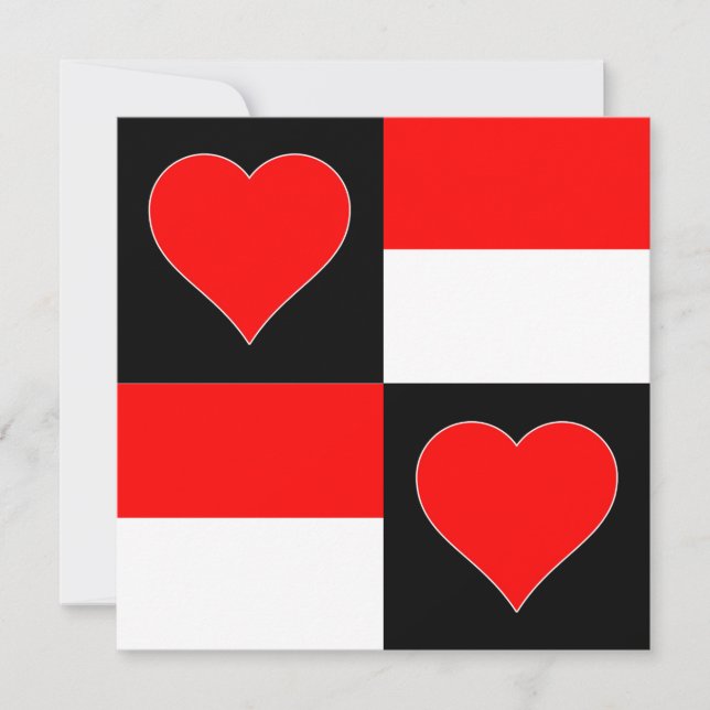 Indonesia Flag Heart Patriotic Indonesian Greeting Card (Front)