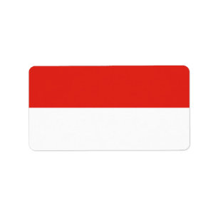 Indonesia flag label