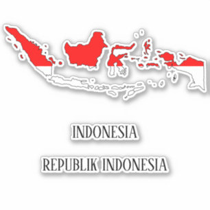 Indonesia Flag Map