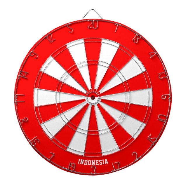 Indonesia Flag Patriot's Bullseye Dartboard (Front)