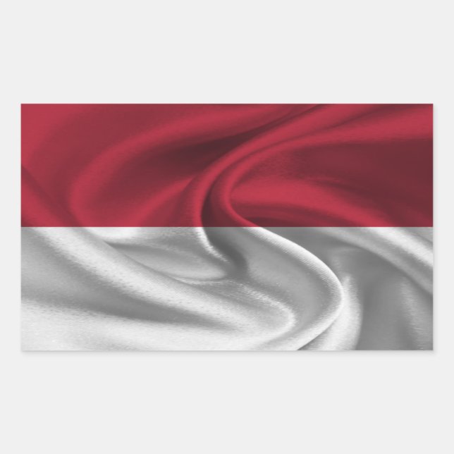 Indonesia Flag Rectangular Sticker (Front)
