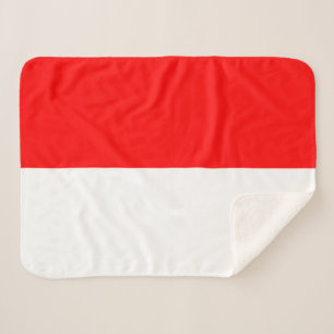 Indonesia Flag Sherpa Blanket