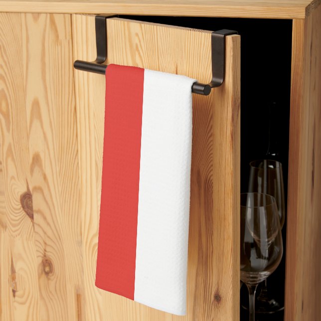 Indonesia flag tea towel (Thirds Fold)