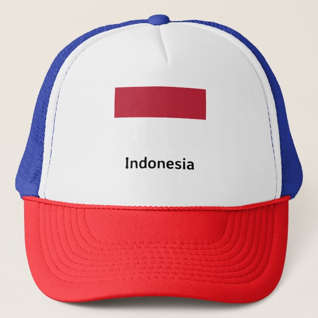 Indonesia Flag Trucker Hat (Front)