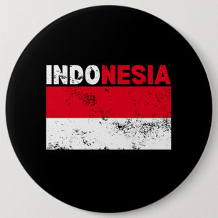 Indonesia Flag Vintage 6 Cm Round Badge