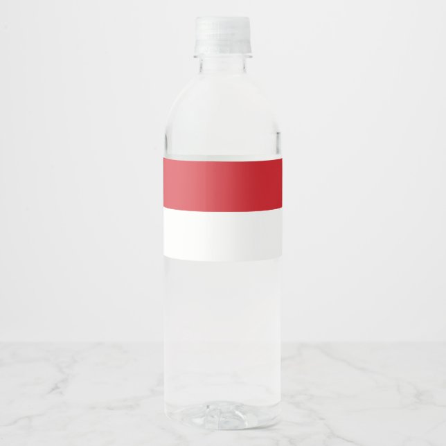 Indonesia flag water bottle label (Front)
