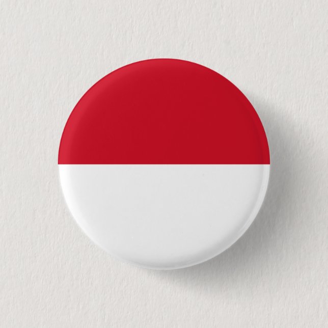 Indonesia (Indonesian) Flag 3 Cm Round Badge (Front)