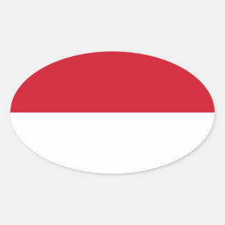 Indonesia – Indonesian Flag Oval Sticker