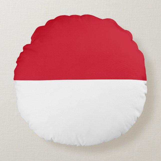 Indonesia (Indonesian) Flag Round Cushion (Front)