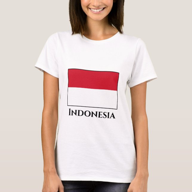 Indonesia (Indonesian) Flag T-Shirt (Front)