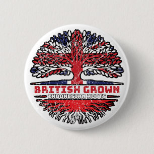 Indonesia Indonesian Uk United Kingdom British 6 Cm Round Badge