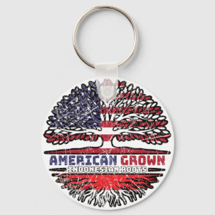 Indonesia Indonesian US American USA United States Key Ring