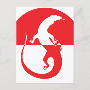 Indonesia Komodo dragon Monitor Indonesian Postcard