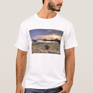 Indonesia, Komodo National Park. Sunset on one T-Shirt