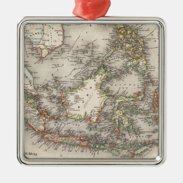 Indonesia, Malaysia Metal Tree Decoration (Front)