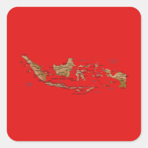 Indonesia Map Sticker