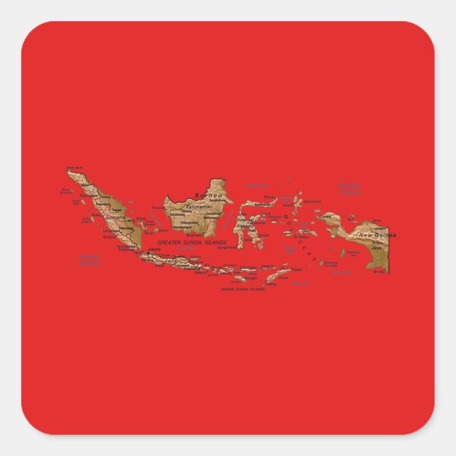 Indonesia Map Sticker (Front)