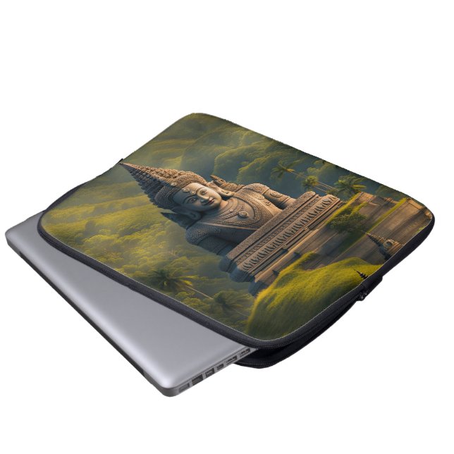 Indonesia Mountain Buddha  Laptop Sleeve (Front Bottom)