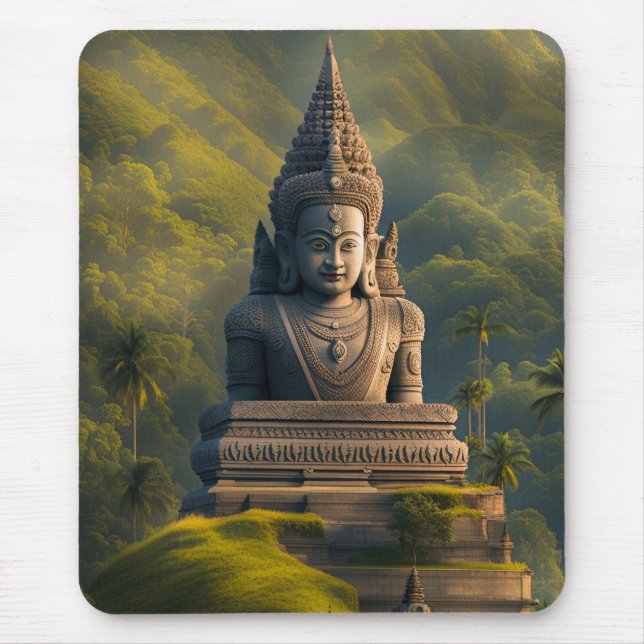 Indonesia Mountain Buddha  Mouse Mat (Front)