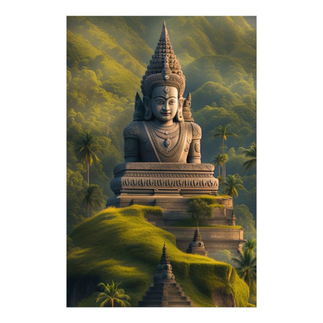 Indonesia Mountain Buddha  Photo Print (Front)
