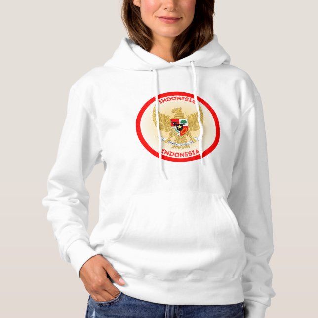 Indonesia National Emblem Circle Shape Hoodie (Front)