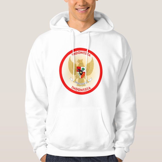 Indonesia National Emblem Circle Shape Hoodie (Front)