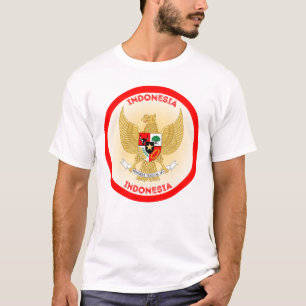 Indonesia National Emblem Circle Shape T-Shirt