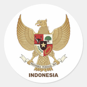 Indonesia National Emblem Classic Round Sticker