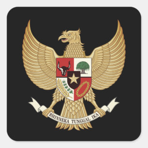 Indonesia National Emblem Square Sticker