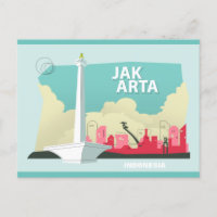 Indonesia National Monument Postcard
