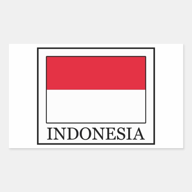 Indonesia Rectangular Sticker (Front)