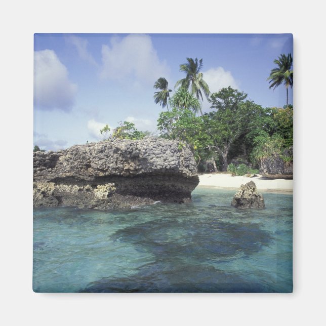 Indonesia. Rock formations along shore Magnet (Front)