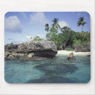 Indonesia. Rock formations along shore Mouse Mat