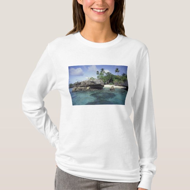 Indonesia. Rock formations along shore T-Shirt (Front)