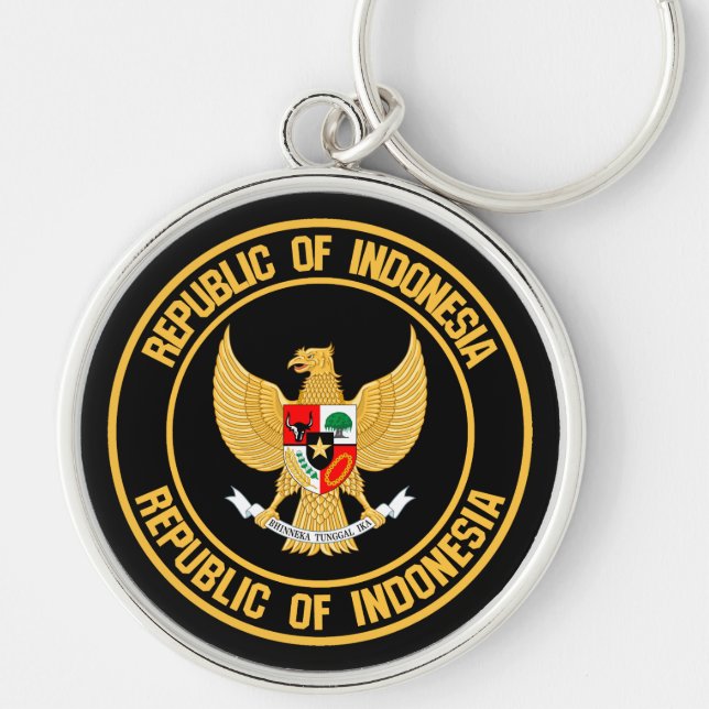 Indonesia Round Emblem Key Ring (Front)