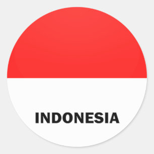 Indonesia Roundel quality Flag Classic Round Sticker