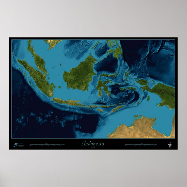 Indonesia satellite print poster (Front)