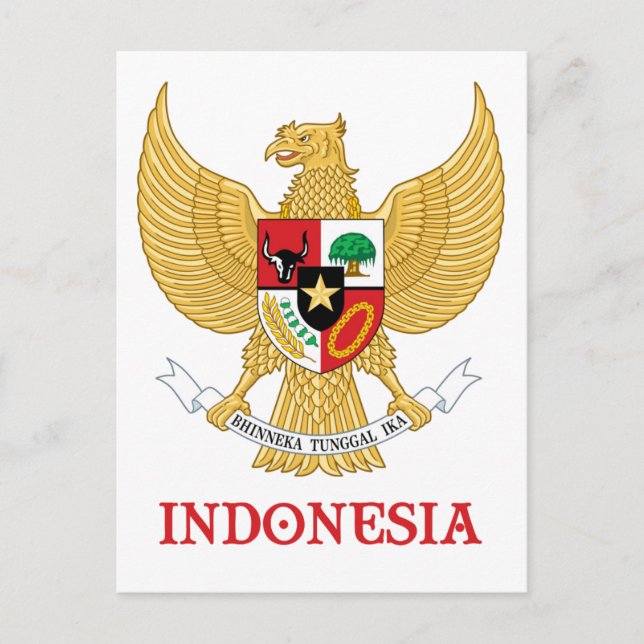 INDONESIA - seal/emblem/blazon/coat of arms/symbol Postcard (Front)