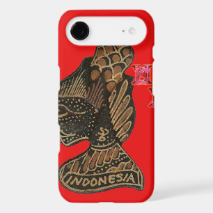 Indonesia Shadow Puppet Hohoho Design Red Canvas