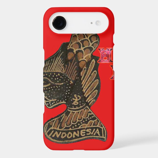 Indonesia Shadow Puppet Hohoho Design Red Canvas (Back)