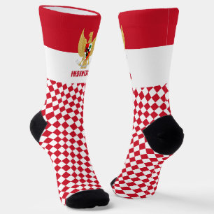 Indonesia Socks, Indonesian flag fashion / sports Socks