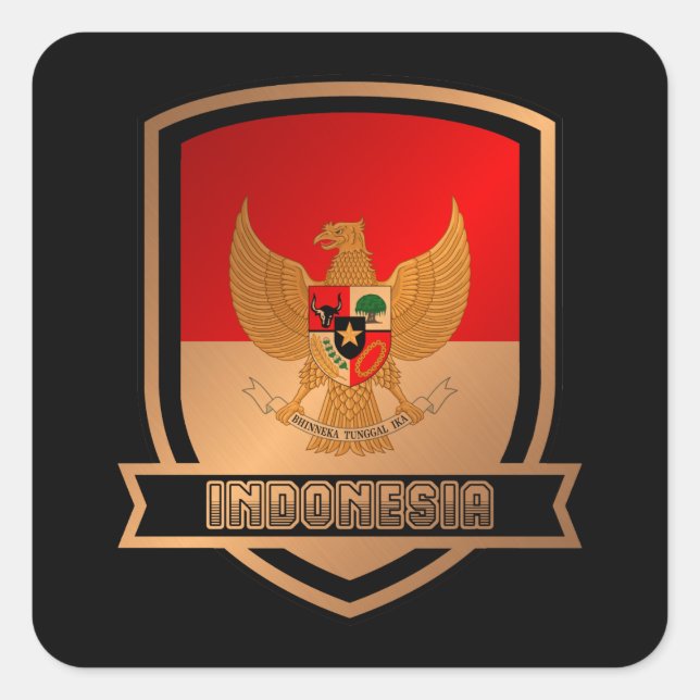 Indonesia Square Sticker (Front)