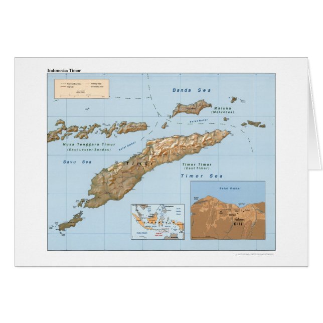 Indonesia Timor Map 1999 (Front Horizontal)