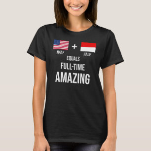 Indonesia USA Shirt Amazing Flags Indonesian Ameri