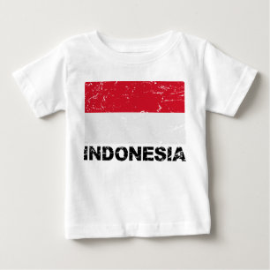 Indonesia Vintage Flag Baby T-Shirt
