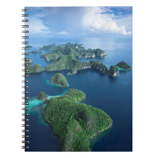 Indonesia, West Papua. Aerial Of Raja Ampat Notebook (Front)